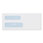 Quality Park Double Window Security-Tinted Check Envelope, #8 5/8, Commercial Flap, Gummed Closure, 3.63 x 8.63, White, 500/Box View Product Image