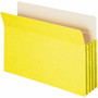 Smead Straight Tab Cut Legal Recycled File Pocket - 8 1/2" x 14" - 3 1/2" Expansion - Top Tab Location - Yellow - Tear Resistant Product Image 