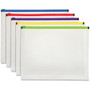 Pendaflex Color Zipper Poly Envelopes - Document - Zippered - Assorted - Poly Product Image 