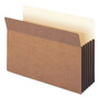 Smead Redrope TUFF Pocket Drop-Front File Pockets with Fully Lined Gussets, 5.25" Expansion, Legal Size, Redrope, 10/Box View Product Image