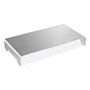 Innovera Slim Aluminum Monitor Riser, 15.75" x 8.25" x 2.5", Silver, Supports 22 lbs (IVR55015) View Product Image