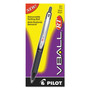 Pilot VBall RT Liquid Ink Rollerball Pen, Retractable, Fine 0.7 mm, Black Ink, Black/White Barrel View Product Image