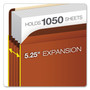 Pendaflex Premium Reinforced Expanding File Pockets, 5.25" Expansion, Legal Size, Red Fiber, 5/Box View Product Image