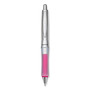 Pilot Dr. Grip Center of Gravity Ballpoint Pen, Retractable, Medium 1 mm, Black Ink, Silver/Pink Barrel View Product Image