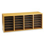 Safco Adjustable Shelves Literature Organizers - 24 Compartment(s) - Compartment Size : 2.50" x 9" x 11.50" - 16.37" Height x 39.38" Width x 11.75" Depth - Medium Oak - Wood Product Image 