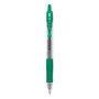 Pilot G2 Premium Gel Pen, Retractable, Extra-Fine 0.5 mm, Green Ink, Smoke/Green Barrel, Dozen View Product Image