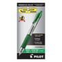 Pilot G2 Premium Gel Pen, Retractable, Extra-Fine 0.5 mm, Green Ink, Smoke/Green Barrel, Dozen View Product Image