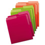 Smead Organized Up Heavyweight Vertical File Folders, 1/2-Cut Tabs, Letter Size, Assorted: Fuchsia/Orange/Peridot Green, 6/Pack View Product Image