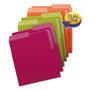Smead Organized Up Heavyweight Vertical File Folders, 1/2-Cut Tabs, Letter Size, Assorted: Fuchsia/Orange/Peridot Green, 6/Pack View Product Image