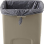 Rubbermaid Commercial Untouchable Square Waste Receptacle, 23 gal, Plastic, Beige (RCP356988BG) View Product Image