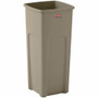 Rubbermaid Commercial Untouchable Square Container - 23 gal Capacity - Square - Crack Resistant - 32.9" Height x 16.5" Width x 15.5" Depth - Plastic - (RCP356988BG) Product Image 