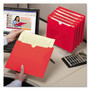 Smead Colored File Jackets with Reinforced Double-Ply Tab, Straight Tab, Letter Size, Red, 100/Box View Product Image