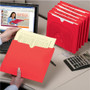 Smead Colored File Jackets with Reinforced Double-Ply Tab, Straight Tab, Letter Size, Red, 100/Box View Product Image