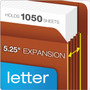 Pendaflex Heavy-Duty End Tab File Pockets, 5.25" Expansion, Letter Size, Red Fiber, 10/Box View Product Image