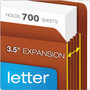 Pendaflex Heavy-Duty End Tab File Pockets, 3.5" Expansion, Legal Size, Red Fiber, 10/Box View Product Image