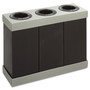 At-Your-Disposal Recycling Center, Polyethylene, Three 84 Gal Bins, Black (SAF9798BL) View Product Image
