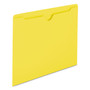 Smead Colored File Jackets with Reinforced Double-Ply Tab, Straight Tab, Letter Size, Yellow, 100/Box View Product Image
