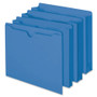 Smead Colored File Jackets with Reinforced Double-Ply Tab, Straight Tab, Letter Size, Blue, 50/Box View Product Image