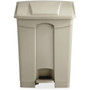 Safco Large Capacity Plastic Step-On Receptacle, 17 gal, Plastic, Tan (SAF9922TN) View Product Image