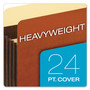 Pendaflex Heavy-Duty File Pockets, 3.5" Expansion, Letter Size, Redrope, 25/Box View Product Image
