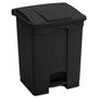 Safco Large Capacity Plastic Step-On Receptacle, 23 gal, Plastic, Black (SAF9923BL) View Product Image