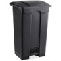 Safco Plastic Step-on Waste Receptacle - 23 gal Capacity - Rectangular - 32.3" Height x 19.8" Width x 16.3" Depth - Plastic - Black Product Image 