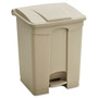Safco Large Capacity Plastic Step-On Receptacle, 23 gal, Plastic, Tan (SAF9923TN) View Product Image