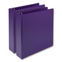 Samsill Earth's Choice Plant-Based Durable Fashion View Binder, 3 Rings, 2" Capacity, 11 x 8.5, Purple, 2/Pack View Product Image