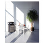 Safco Evos Series Steel Waste Container, 38 gal, Steel, Black SAF9934BL View Product Image