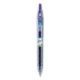 Pilot B2P Bottle-2-Pen Recycled Gel Pen, Retractable, Fine 0.7 mm, Purple Ink, Translucent Blue Barrel (PIL31622) View Product Image