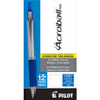 Pilot Acroball Pro Advanced Ink Hybrid Gel Pen, Retractable, Medium 1 mm, Blue Ink, Silver/Blue Barrel, Dozen (PIL31911) View Product Image