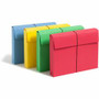 Smead Recycled File Wallet - 11 3/4" x 9 1/2" - 2" Expansion - 11 pt. - Blue, Green, Red, Yellow - Elastic Closure, Heavy Duty, Flap Closure Product Image 