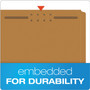 Pendaflex Kraft Fastener Folders, 1/3-Cut Tabs, 2 Fasteners, Letter Size, Kraft Exterior, 50/Box View Product Image