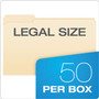 Pendaflex Manila Fastener Folders, 1/3-Cut Tabs, 1 Fastener, Legal Size, Manila Exterior, 50/Box (PFXFM310) View Product Image