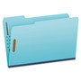 Pendaflex Heavy-Duty Pressboard Folders with Embossed Fasteners, 1/3-Cut Tabs, 1" Expansion, 2 Fasteners, Legal Size, Blue, 25/Box View Product Image