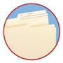 Smead Reinforced Guide Height File Folders, 2/5-Cut Printed Tabs: Right Position, Letter Size, 0.75" Expansion, Manila, 100/Box View Product Image