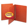 Smead Prong Fastener Premium Pressboard Report Cover, Two-Piece Prong Fastener, 3" Capacity, 8.5 x 11, Red/Red View Product Image