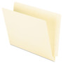 Pendaflex Letter Recycled End Tab File Folder - 8 1/2" x 11" - 3/4" Expansion - 11 pt. - 2 Plys - Manila Product Image 