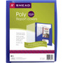Smead Clear Front Poly Report Cover, Double-Prong Fastener, 0.5" Capacity, 8.5 x 11, Clear/Blue, 5/Pack View Product Image