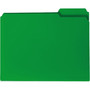 Smead Top Tab Poly Colored File Folders, 1/3-Cut Tabs: Assorted, Letter Size, 0.75" Expansion, Green, 24/Box View Product Image