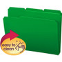 Smead Top Tab Poly Colored File Folders, 1/3-Cut Tabs: Assorted, Letter Size, 0.75" Expansion, Green, 24/Box View Product Image
