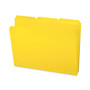 Smead Top Tab Poly Colored File Folders, 1/3-Cut Tabs: Assorted, Letter Size, 0.75" Expansion, Yellow, 24/Box View Product Image