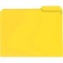 Smead Top Tab Poly Colored File Folders, 1/3-Cut Tabs: Assorted, Letter Size, 0.75" Expansion, Yellow, 24/Box View Product Image