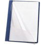 Smead Clear Front Report Cover, Double-Prong Fastener, 0.5" Capacity, 8.5 x 11, Clear/Dark Blue, 25/Box View Product Image