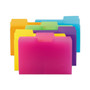 Smead SuperTab 1/3 Tab Cut Letter Top Tab File Folder - 8 1/2" x 11" - Top Tab Location - Assorted Tab Position - Yellow, Orange, Blue, Pink, Purple, Green - Water Proof Product Image 