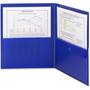 Smead Poly Two-Pocket Folder with Security Pocket, 11 x 8 1/2, Blue, 5/Pack (SMD87701) View Product Image