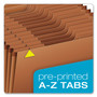 Pendaflex Heavy-Duty Expanding File with Reinforced Flap, 21 Sections, Elastic Cord Closure, 1/3-Cut Tabs, Legal Size, Redrope View Product Image