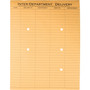 Quality Park Recycled Kraft String/Button Interoffice Envelope, #97, Two-Sided Five-Column Format, 52-Entries, 10 x 13, Brown Kraft,100/CT (QUA63560) View Product Image