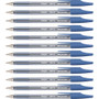 Pilot Better BP-S Ball Stick Pens - 1 mm Medium Pen Point - Refillable - Blue Ink - Crystal, Clear Barrel - Stainless Steel Tip Product Image 