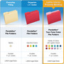 Pendaflex Double-Ply Reinforced Top Tab Colored File Folders, 1/3-Cut Tabs: Assorted, Letter Size, 0.75" Expansion, Orange, 100/Box View Product Image